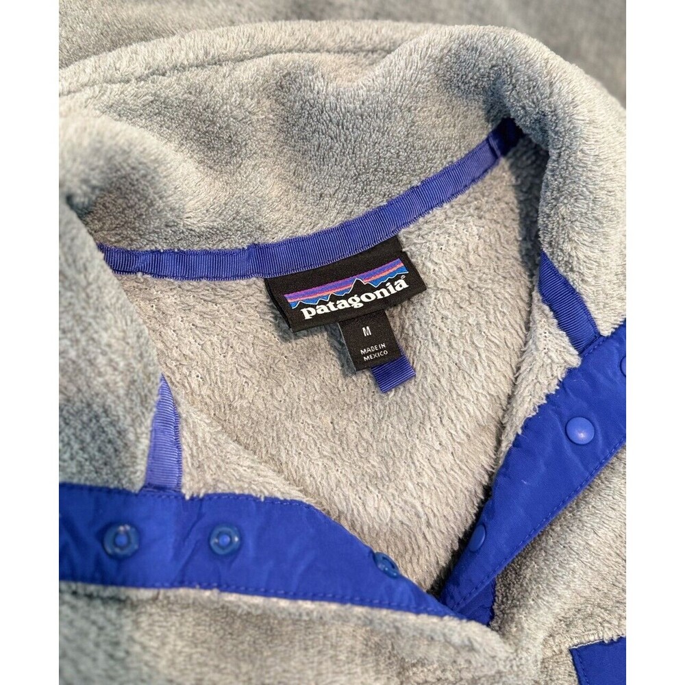 Patagonia Women Sweater Gray Lightweight Synchilla Snap T Fleece Pullover Medium - Picture 3 of 9